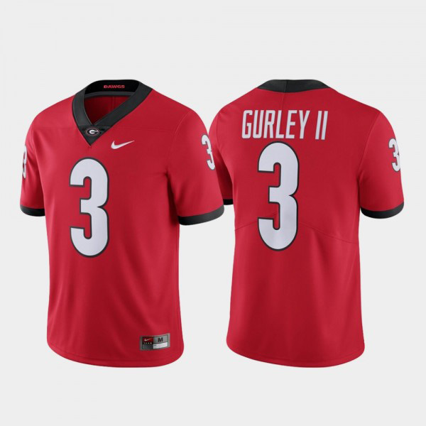 Men's #3 Todd Gurley II Georgia Bulldogs For Alumni Limited Jersey - Red